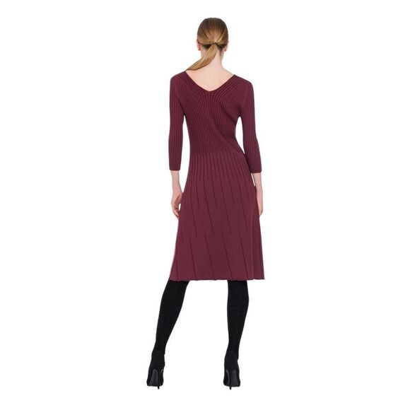 Wolford Merino Wool Rib Dress Burgundy NWT M - Picture 5 of 13